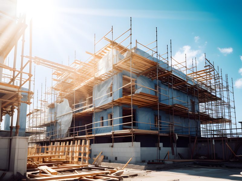 building under construction, industrial development, construction site engineering